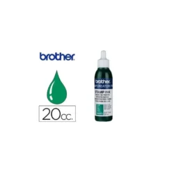 Tinta Brother Verde para sellos automaticos de 20 cc