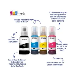 TINTA EPSON ECOTANK 102 ET-2700 / 2750 / 3700 / 3750 / 4750 BOTE DE 70 ML AMARILLO 6.000 PAG