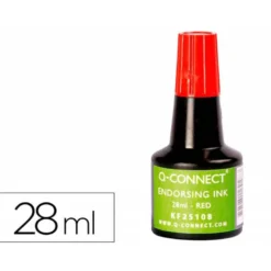 Tinta tampon Q-connect rojo de 28 ml