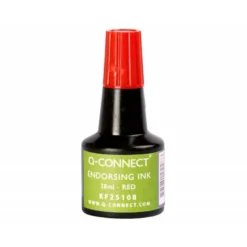 Tinta tampon Q-connect rojo de 28 ml