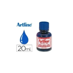 Tinta artline para rotulador pizarra blanca 500-a frasco de 20 ml azul