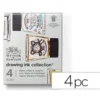 TINTA CALIGRAFICA WINSOR&NEWTON SET DE 4 BOTES COLORES METALICOS 14 ML