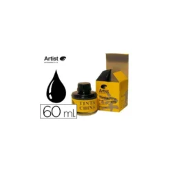 Tinta china artist negra frasco de 60 ml