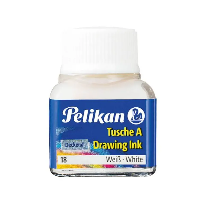TINTA CHINA PELIKAN BLANCO BOTE DE 10 ML