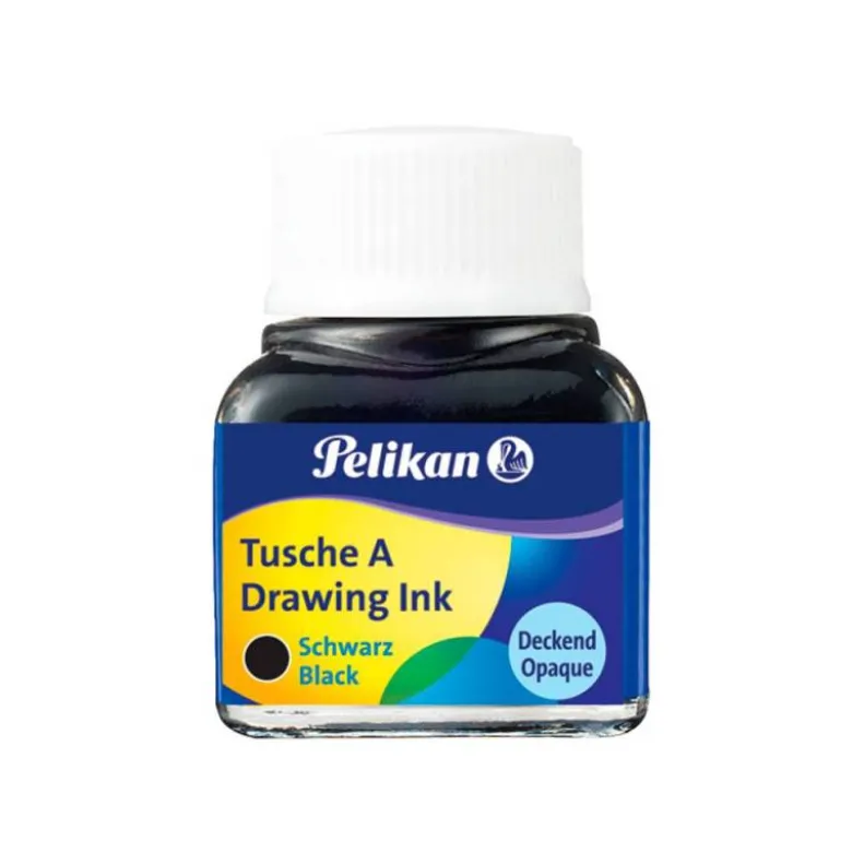 Tinta china pelikan negro bote de 10 ml.