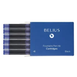 TINTA ESTILOGRAFICA BELIUS AZUL CAJA 6 CARTUCHOS