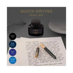 Tinta estilografica marca Parker Azul Permanente