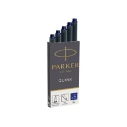 Tinta estilografica parker azul permanente caja de 5 cartuchos