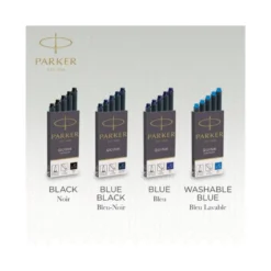 Tinta estilografica parker azul permanente caja de 5 cartuchos