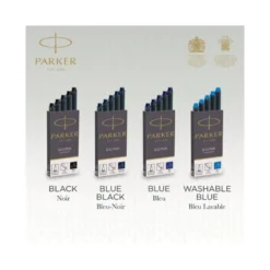 Tinta estilografica parker azul permanente caja de 5 cartuchos