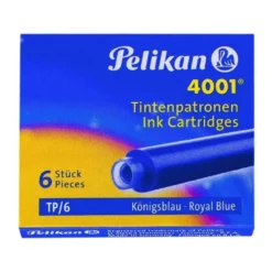 Tinta para plumas pelikan azul real caja 6 cartuchos