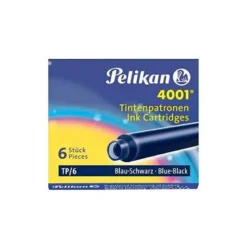 Tinta para plumas pelikan negra caja 6 cartuchos