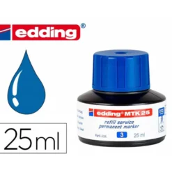 TINTA ROTULADOR EDDING MTK25 CON SISTEMA CAPILAR COLOR AZUL FRASCO DE 25 ML