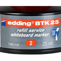 TINTA ROTULADOR EDDING PIZARRA BLANCA BTK-25 COLOR ROJO FRASCO DE 25 ML