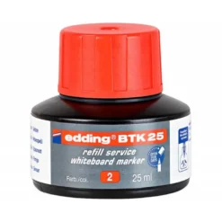 TINTA ROTULADOR EDDING PIZARRA BLANCA BTK-25 COLOR ROJO FRASCO DE 25 ML