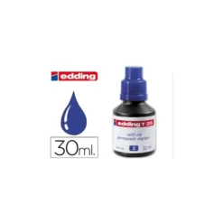 Tinta rotulador edding t-25 azul frasco de 30 ml