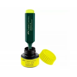 TINTA ROTULADOR FABER CASTELL TEXTLINER FLUORESCENTE 1549 CON SISTEMA CAPILAR COLOR AMARILLO FRASCO DE 30 ML