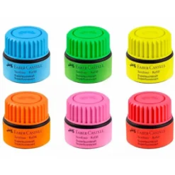 TINTA ROTULADOR FABER CASTELL TEXTLINER FLUORESCENTE 1549 CON SISTEMA CAPILAR COLOR NARANJA FRASCO DE 30 ML