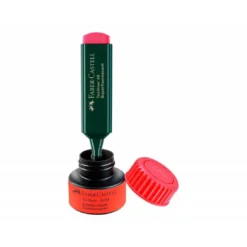 TINTA ROTULADOR FABER CASTELL TEXTLINER FLUORESCENTE 1549 CON SISTEMA CAPILAR COLOR ROJO FRASCO DE 30 ML