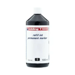 Tinta Rotulador Permanente Edding T-1000 Color Negro Frasco de 1 litro