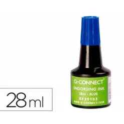 Tinta tampon Q-Connect azul de 28 ml