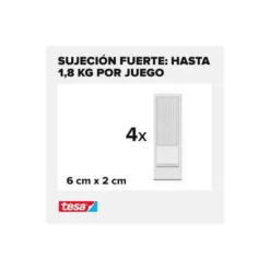 TIRA ADHESIVA TESA POWERSTRIPS CLICK HASTA 1,8 KG 4X2