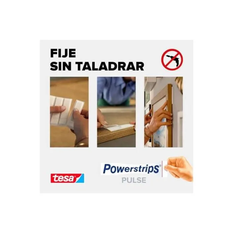 TIRA ADHESIVA TESA POWERSTRIPS CLICK HASTA 7,2 KG 4X2
