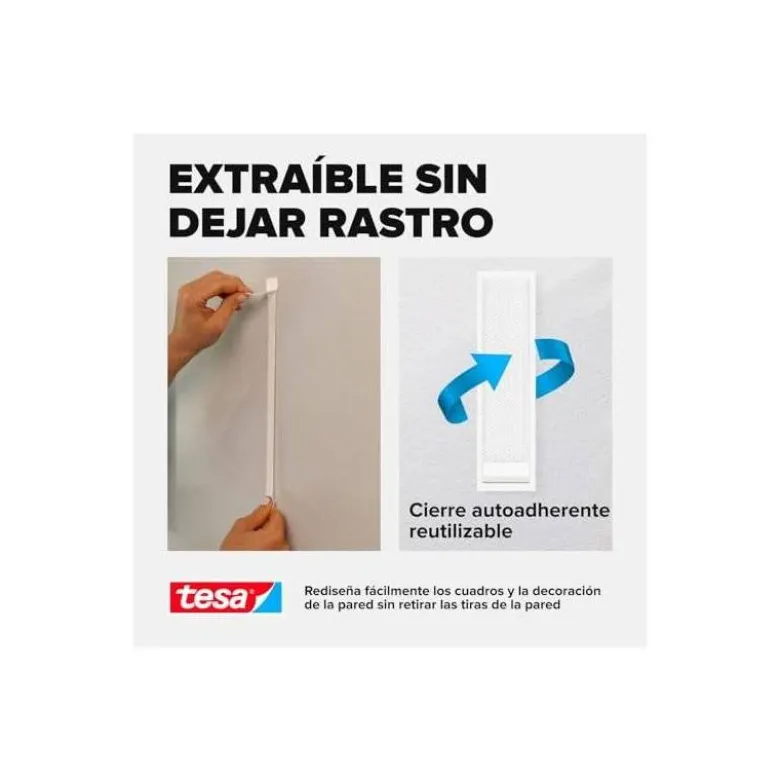 TIRA ADHESIVA TESA POWERSTRIPS CLICK HASTA 7,2 KG 4X2
