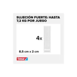 TIRA ADHESIVA TESA POWERSTRIPS CLICK HASTA 7,2 KG 4X2