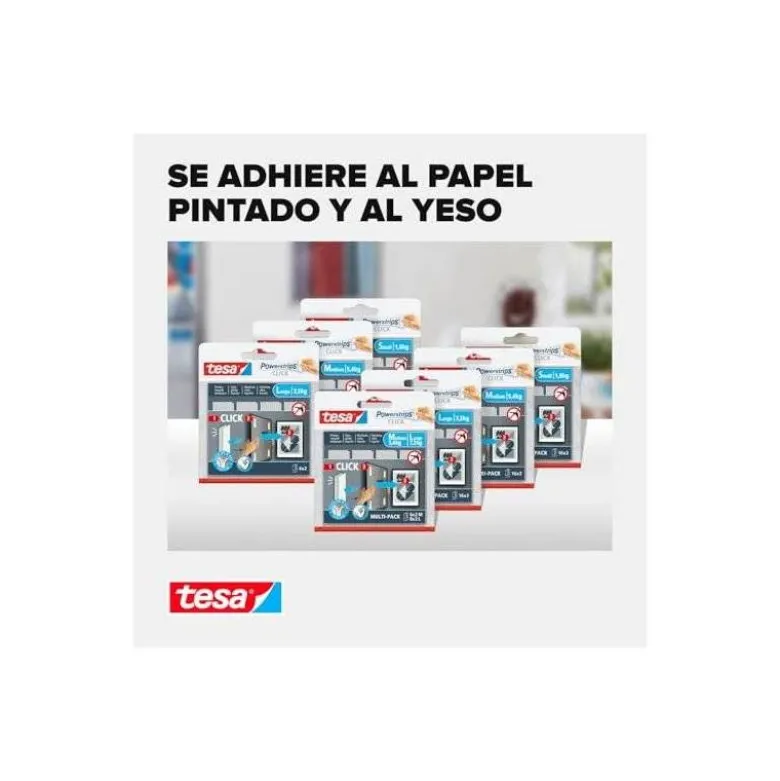 TIRA ADHESIVA TESA POWERSTRIPS CLICK HASTA 7,2 KG 4X2