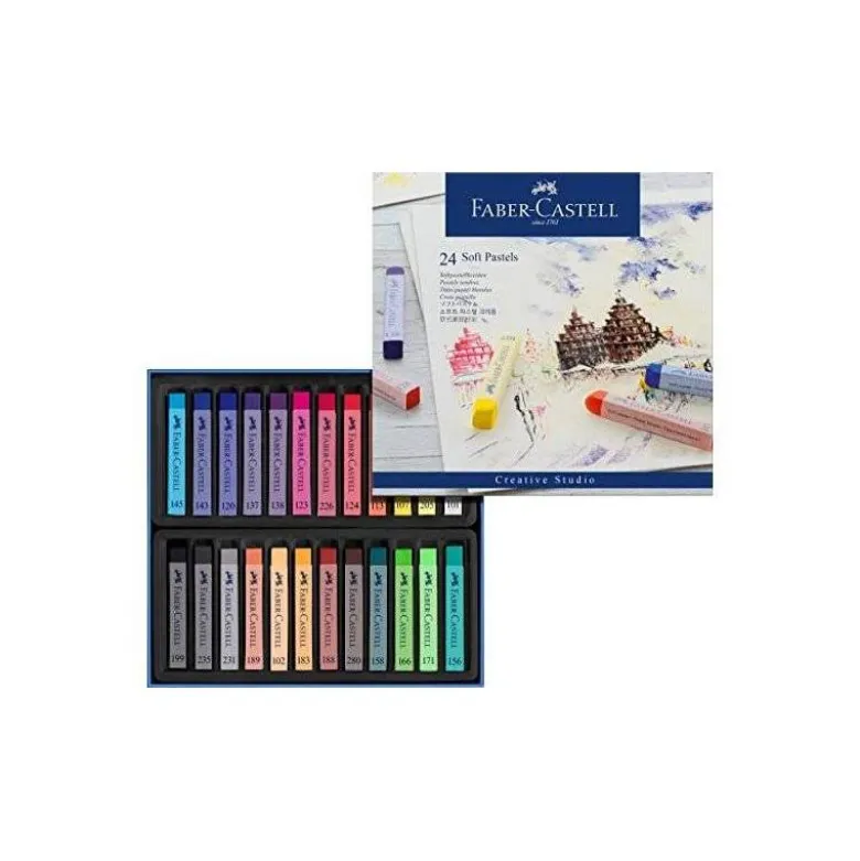 Tiza Faber Castell 24 unidades colores surtidos