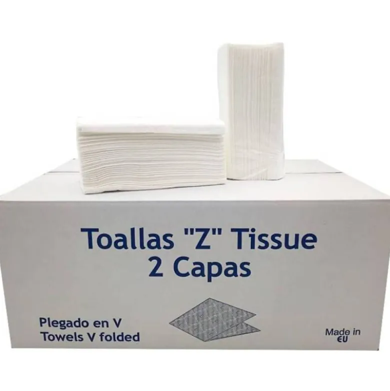 TOALLA DE PAPEL SECAMANOS DAHI Z ECOPASTA 2 CAPAS CAJA CON 20 PAQUETE DE 200 UNIDADES