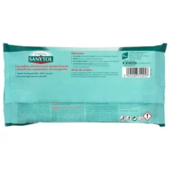 TOALLITA DESINFECTANTE SANYTOL BIODEGRADABLE PAQUETE DE 24 UNIDADES