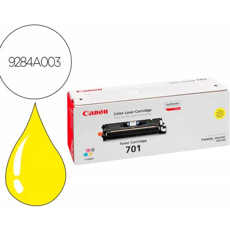 TONER CANON 701YH COLOR AMARILLO 9284A003
