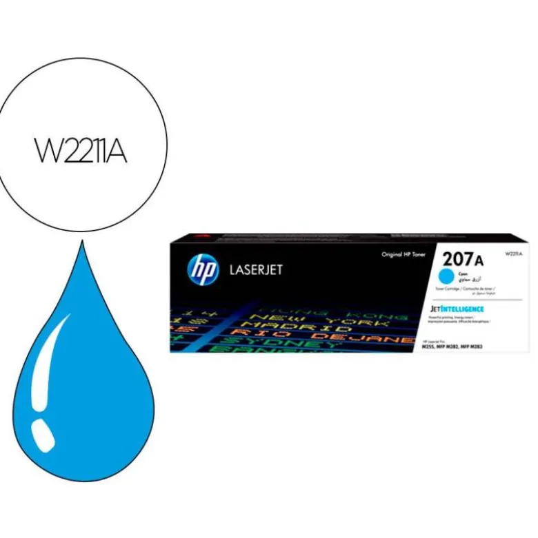 TONER HP 207A HP LASERJET PRO M255DW / M255NW / M282NW / M283FDN CIAN 1250 PAGINAS