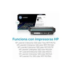 TONER HP 507A LASERJET M551/M570/PRO 500 NEGRO 5500 PAG