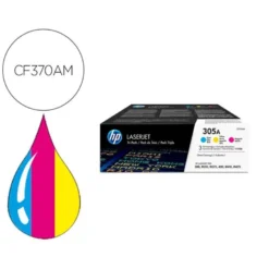 TONER HP 305A LASERJET PRO 300 / M351 / 400 / M451 / MFP M375 / MFP M475 PACK COLOR AMARILLO CIAN MAGENTA 2600