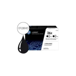 TONER HP LASERJET PRO 26X M402 MFP M426 NEGRO PACK DE 2 UNIDADES 9000 PAGINAS