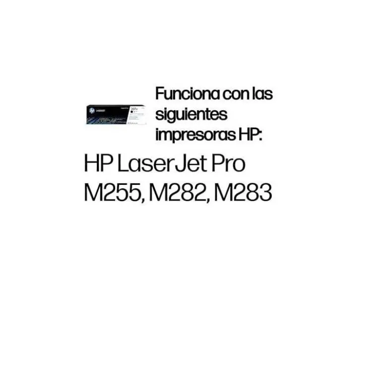TONER HP 207X COLOR LASERJET PRO M282NW / M283FDN / M283FDW NEGRO 3.150 PAGINAS