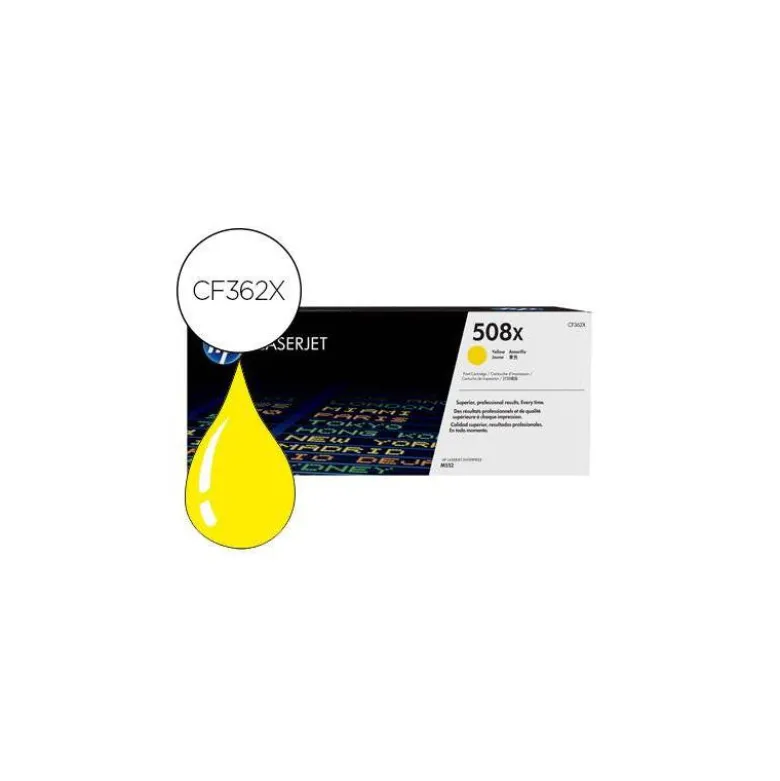 TONER HP 508X LASERJET M552 / 553 / 577 AMARILLO 9.500 PAG