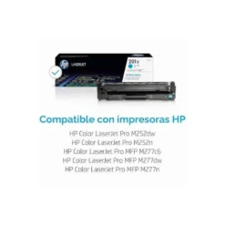 TONER HP 201X LASERJET PRO M252 / MFP M277 CIAN 2.300 PAG