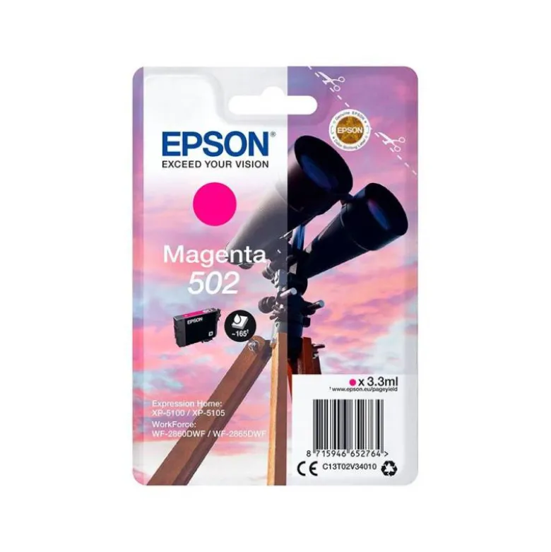 TONER INK-JET EPSON 502 COLOR MAGENTA C13T02V34010
