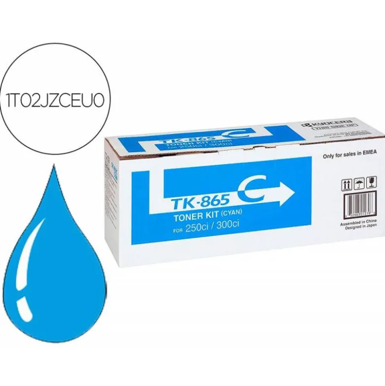TONER KYOCERA -MITA COPIADORA CIAN TASKALFA 200CI / 300CI TK865C 12.000 PAGINAS