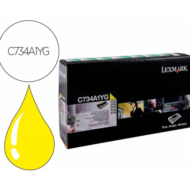 TONER LASER LEXMARK C734 AMARILLO 6000 PAGINAS