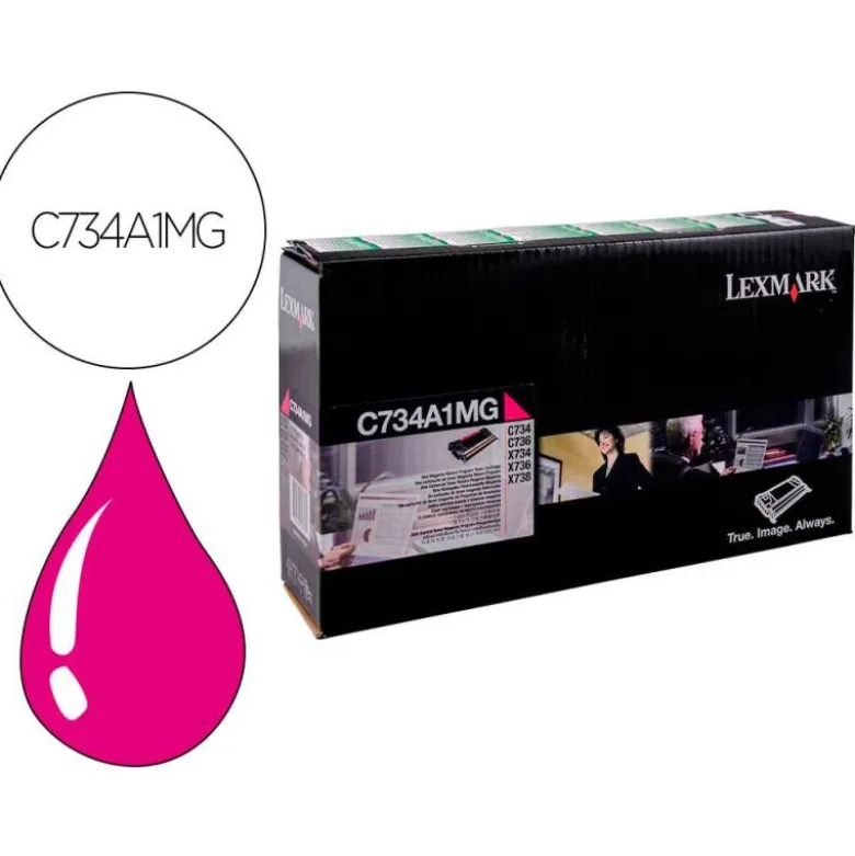 TONER LASER LEXMARK C734 MAGENTA 6000 PAGINAS