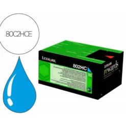 TONER LASER LEXMARK 80C2HCE CIAN 3000 PAGINAS