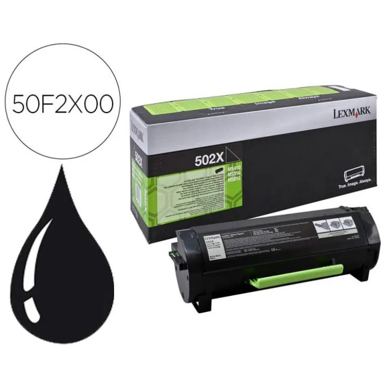 TONER LEXMARK 502XáMS410 / MS510 / MS610 NEGRO 10000 PÁGINAS