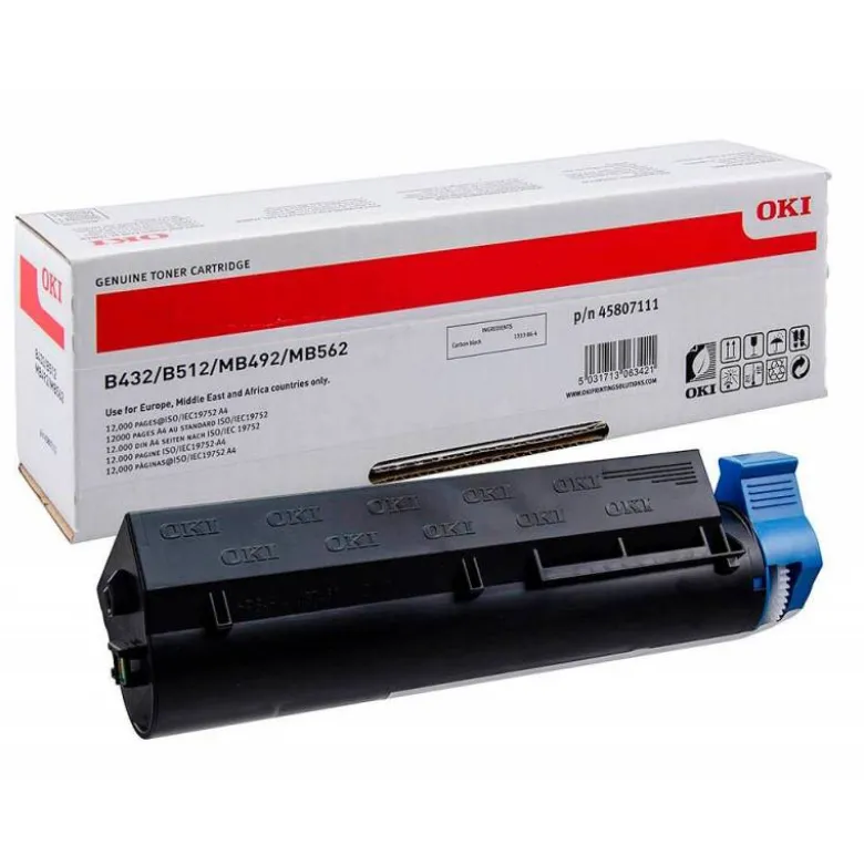 TONER OKI N45807111 NEGRO 12000 PAGINAS