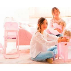 TRONA CON BANDEJA CARLOTA COLOR ROSA 330X260X600 MM
