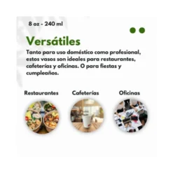 Vaso termico carton 240 cc Paquete de 50 unidades